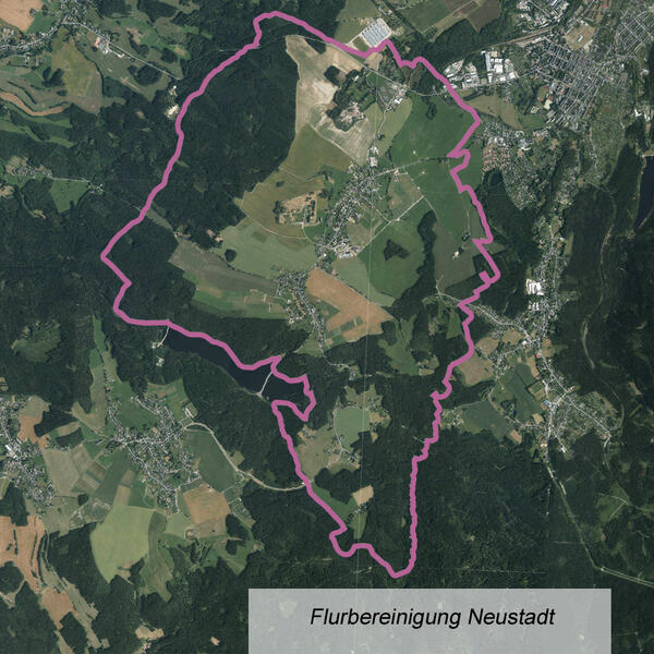 Bild vergrößern: Übersichtskarte Flurbereinigung Neustadt