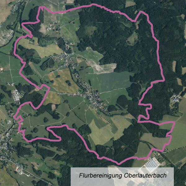 Bild vergrößern: Übersichtskarte Flurbereinigung Oberlauterbach