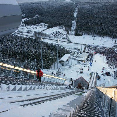Bild vergr&ouml;&szlig;ern: Die Sparkasse Vogtland Arena Klingenthal
