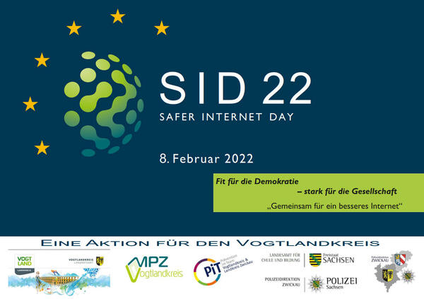 Die Ansicht zeigt das Logo des Safter Internet Day 2022