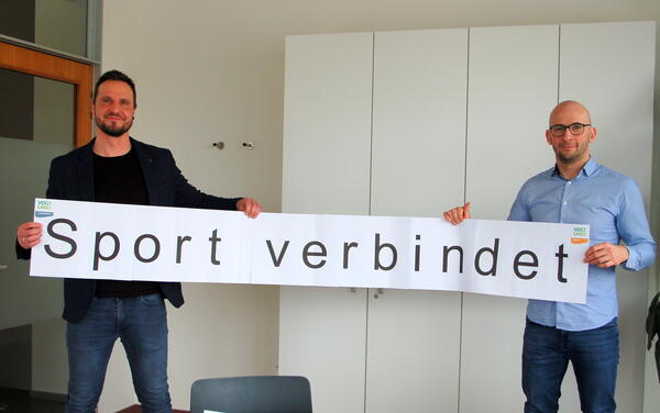 Bild vergrößern: Ob mit oder ohne Corona - Sport trennt nicht, er verbindet, sind sich Jan Rodewald (links) und Michael Degenkolb (rechts)  einig.