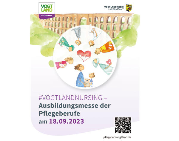 Bild vergrößern: Das Pflegenetzwerk Vogtlandkreis lädt zur 2. Ausbildungsmesse der Pflegeberufe.