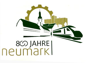 Bild vergr&ouml;&szlig;ern: Das Bild zeigt das Logo Neumarks zur 800 Jahr-Feier
